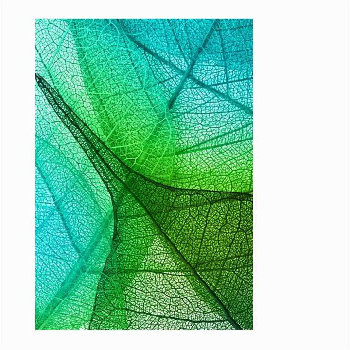 Sunlight Filtering Through Transparent Leaves Green Blue Large Garden Flag (Two Sides)