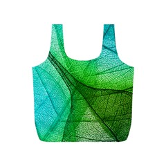 Sunlight Filtering Through Transparent Leaves Green Blue Full Print Recycle Bags (s)  by BangZart