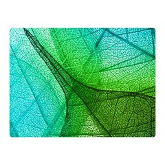 Sunlight Filtering Through Transparent Leaves Green Blue Double Sided Flano Blanket (mini)  by BangZart