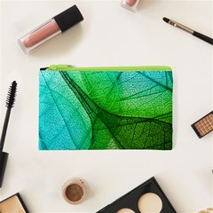 Sunlight Filtering Through Transparent Leaves Green Blue Cosmetic Bag (xs) by BangZart