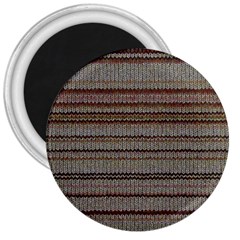 Stripy Knitted Wool Fabric Texture 3  Magnets by BangZart