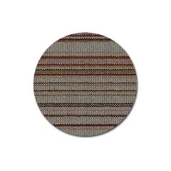 Stripy Knitted Wool Fabric Texture Magnet 3  (round) by BangZart