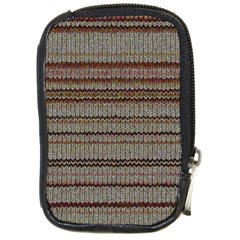 Stripy Knitted Wool Fabric Texture Compact Camera Cases by BangZart