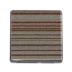 Stripy Knitted Wool Fabric Texture Memory Card Reader (square) by BangZart