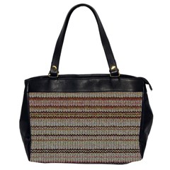 Stripy Knitted Wool Fabric Texture Office Handbags (2 Sides)  by BangZart