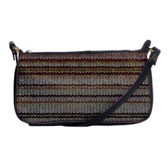 Stripy Knitted Wool Fabric Texture Shoulder Clutch Bags by BangZart