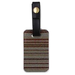 Stripy Knitted Wool Fabric Texture Luggage Tags (one Side)  by BangZart