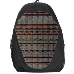 Stripy Knitted Wool Fabric Texture Backpack Bag by BangZart