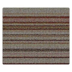 Stripy Knitted Wool Fabric Texture Double Sided Flano Blanket (small)  by BangZart