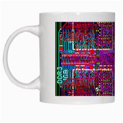 Technology Circuit Board Layout Pattern White Mugs by BangZart