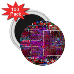 Technology Circuit Board Layout Pattern 2 25  Magnets (100 Pack)  by BangZart