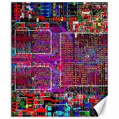 Technology Circuit Board Layout Pattern Canvas 8  X 10  by BangZart