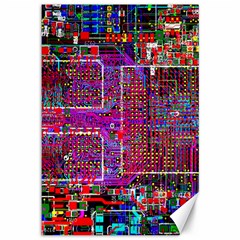 Technology Circuit Board Layout Pattern Canvas 12  X 18   by BangZart