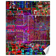 Technology Circuit Board Layout Pattern Canvas 16  X 20   by BangZart