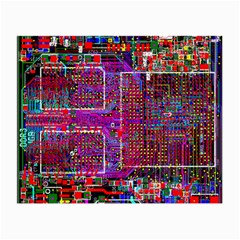 Technology Circuit Board Layout Pattern Small Glasses Cloth (2-side) by BangZart