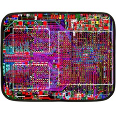 Technology Circuit Board Layout Pattern Fleece Blanket (mini) by BangZart