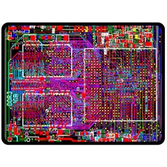 Technology Circuit Board Layout Pattern Fleece Blanket (large)  by BangZart