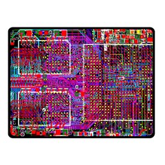 Technology Circuit Board Layout Pattern Fleece Blanket (small) by BangZart