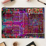 Technology Circuit Board Layout Pattern Cosmetic Bag (XXXL)  Front