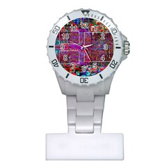 Technology Circuit Board Layout Pattern Plastic Nurses Watch by BangZart