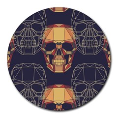 Skull Pattern Round Mousepads by BangZart