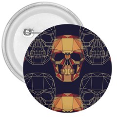 Skull Pattern 3  Buttons by BangZart