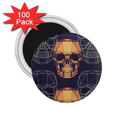 Skull Pattern 2 25  Magnets (100 Pack)  by BangZart