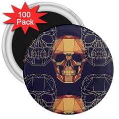 Skull Pattern 3  Magnets (100 Pack) by BangZart