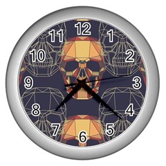 Skull Pattern Wall Clocks (silver)  by BangZart