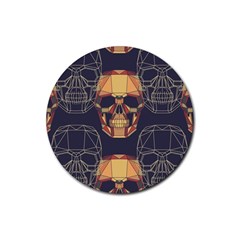 Skull Pattern Rubber Coaster (round)  by BangZart