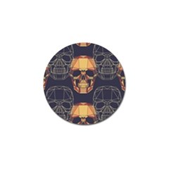 Skull Pattern Golf Ball Marker (4 Pack) by BangZart