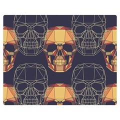 Skull Pattern Double Sided Flano Blanket (medium)  by BangZart