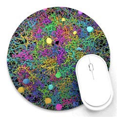 Starbursts Biploar Spring Colors Nature Round Mousepads by BangZart