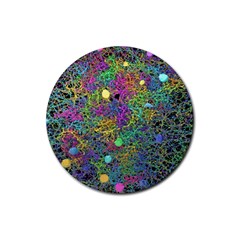 Starbursts Biploar Spring Colors Nature Rubber Coaster (round)  by BangZart