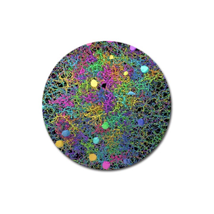 Starbursts Biploar Spring Colors Nature Magnet 3  (Round)