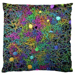 Starbursts Biploar Spring Colors Nature Large Flano Cushion Case (one Side) by BangZart