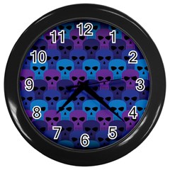 Skull Pattern Wallpaper Wall Clocks (black) by BangZart