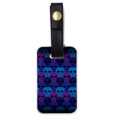 Skull Pattern Wallpaper Luggage Tags (one Side)  by BangZart