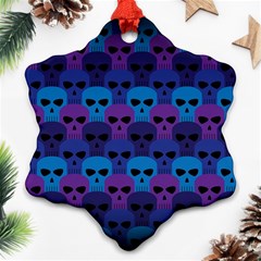 Skull Pattern Wallpaper Snowflake Ornament (two Sides) by BangZart