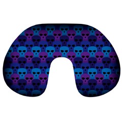 Skull Pattern Wallpaper Travel Neck Pillows by BangZart