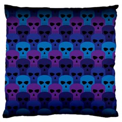 Skull Pattern Wallpaper Large Flano Cushion Case (two Sides) by BangZart