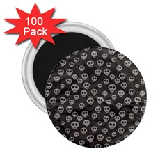 Skull Halloween Background Texture 2 25  Magnets (100 Pack)  by BangZart