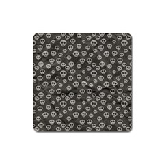 Skull Halloween Background Texture Square Magnet by BangZart