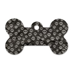 Skull Halloween Background Texture Dog Tag Bone (one Side) by BangZart