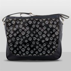 Skull Halloween Background Texture Messenger Bags by BangZart