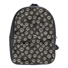 Skull Halloween Background Texture School Bags (xl)  by BangZart