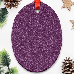 Purple Colorful Glitter Texture Pattern Ornament (oval) by paulaoliveiradesign