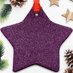 Purple Colorful Glitter Texture Pattern Ornament (star) by paulaoliveiradesign