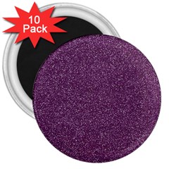 Purple Colorful Glitter Texture Pattern 3  Magnets (10 Pack)  by paulaoliveiradesign