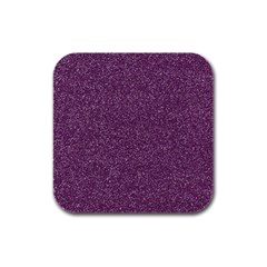 Purple Colorful Glitter Texture Pattern Rubber Square Coaster (4 Pack)  by paulaoliveiradesign